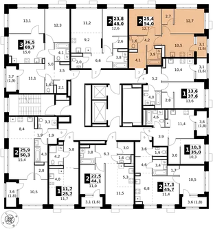 Квартира 2-комн. квартира, 54 м² ЖК «1-й Саларьевский» Фото 2