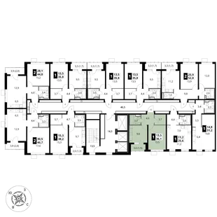 Квартира 1-комн. квартира, 36.1 м² ЖК «1-й Донской» Фото 2