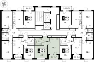 Квартира 1-комн. квартира, 38.3 м² ЖК «1-й Ясеневский» Фото 2 Квартира 1-комн. квартира, 38.3 м² ЖК «1-й Ясеневский» Фото 2