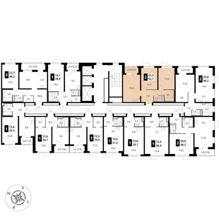 Квартира 2-комн. квартира, 52.7 м² ЖК «1-й Донской» Фото 2 Квартира 2-комн. квартира, 52.7 м² ЖК «1-й Донской» Фото 2