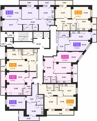Квартира 3-комн. квартира, 94.89 м² ЖК «Художники» Фото 2 Квартира 3-комн. квартира, 94.89 м² ЖК «Художники» Фото 2