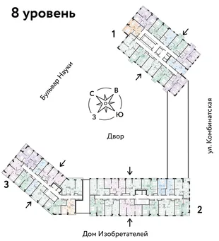 Квартира 3-комн. квартира, 61.55 м² ЖК «Авторский» Фото 1 Квартира 3-комн. квартира, 61.55 м² ЖК «Авторский» Фото 1