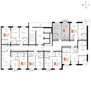 Квартира 1-комн. квартира, 39 м² ЖК «Фриссон» Фото 2