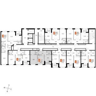 Квартира 2-комн. квартира, 54.6 м² ЖК «Sky Garden» Фото 2 Квартира 2-комн. квартира, 54.6 м² ЖК «Sky Garden» Фото 2