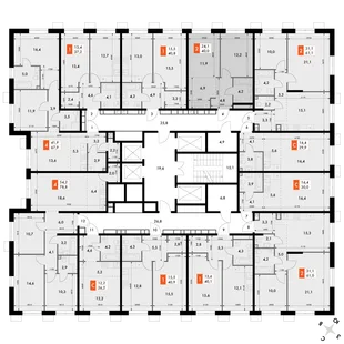 Квартира 2-комн. квартира, 40 м² ЖК «Флагман» Фото 2 Квартира 2-комн. квартира, 40 м² ЖК «Флагман» Фото 2