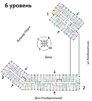 Квартира 3-комн. квартира, 56.14 м² ЖК «Авторский» Фото 1
