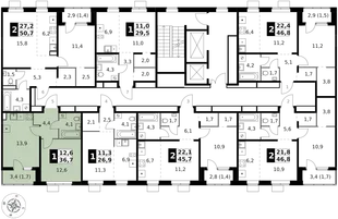 Квартира 1-комн. квартира, 36.7 м² ЖК «1-й Ясеневский» Фото 2 Квартира 1-комн. квартира, 36.7 м² ЖК «1-й Ясеневский» Фото 2