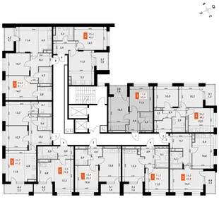Квартира 1-комн. квартира, 35.4 м² ЖК «ФоРест» Фото 2 Квартира 1-комн. квартира, 35.4 м² ЖК «ФоРест» Фото 2