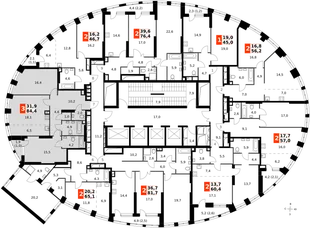 Квартира 3-комн. квартира, 83.8 м² ЖК «Sydney City» Фото 2 Квартира 3-комн. квартира, 83.8 м² ЖК «Sydney City» Фото 2