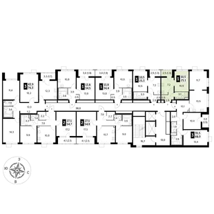 Квартира Студия, 24.9 м² ЖК «1-й Лермонтовский» Фото 2 Квартира Студия, 24.9 м² ЖК «1-й Лермонтовский» Фото 2