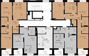Квартира 3-комн. квартира, 64.1 м² ЖК «Васильевский остров» Фото 1 Квартира 3-комн. квартира, 64.1 м² ЖК «Васильевский остров» Фото 1