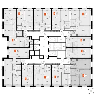 Квартира 2-комн. квартира, 61 м² ЖК «Флагман» Фото 2 Квартира 2-комн. квартира, 61 м² ЖК «Флагман» Фото 2