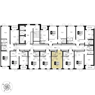 Квартира Студия, 24 м² ЖК «1-й Донской» Фото 2 Квартира Студия, 24 м² ЖК «1-й Донской» Фото 2