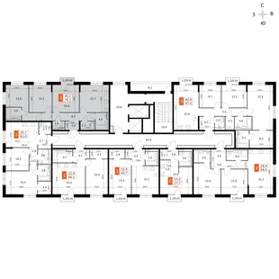 Квартира 3-комн. квартира, 78.5 м² ЖК «Фриссон» Фото 2 Квартира 3-комн. квартира, 78.5 м² ЖК «Фриссон» Фото 2