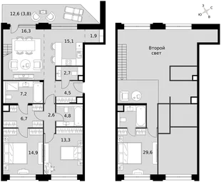 Квартира 3-комн. квартира, 123.4 м² ЖК «Sydney Prime» Фото 1 Квартира 3-комн. квартира, 123.4 м² ЖК «Sydney Prime» Фото 1