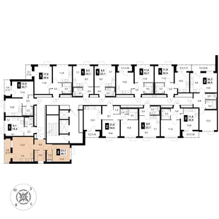 Квартира 2-комн. квартира, 45.7 м² ЖК «1-й Шереметьевский» Фото 2 Квартира 2-комн. квартира, 45.7 м² ЖК «1-й Шереметьевский» Фото 2