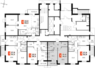 Квартира 1-комн. квартира, 39.3 м² ЖК «Олимп» Фото 2 Квартира 1-комн. квартира, 39.3 м² ЖК «Олимп» Фото 2