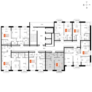 Квартира 1-комн. квартира, 39.3 м² ЖК «Фриссон» Фото 2 Квартира 1-комн. квартира, 39.3 м² ЖК «Фриссон» Фото 2