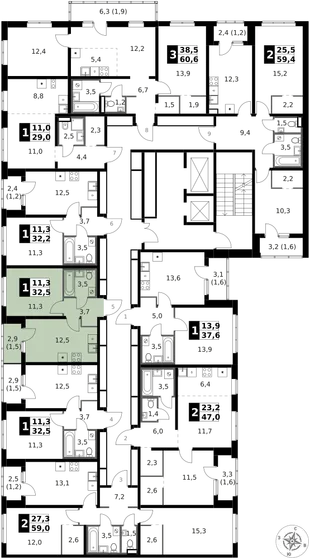 Квартира 1-комн. квартира, 33.1 м² ЖК «1-й Ясеневский» Фото 2 Квартира 1-комн. квартира, 33.1 м² ЖК «1-й Ясеневский» Фото 2
