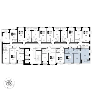 Квартира 3-комн. квартира, 61.9 м² ЖК «1-й Донской» Фото 2 Квартира 3-комн. квартира, 61.9 м² ЖК «1-й Донской» Фото 2