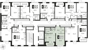 Квартира 1-комн. квартира, 37.7 м² ЖК «1-й Химкинский» Фото 2 Квартира 1-комн. квартира, 37.7 м² ЖК «1-й Химкинский» Фото 2