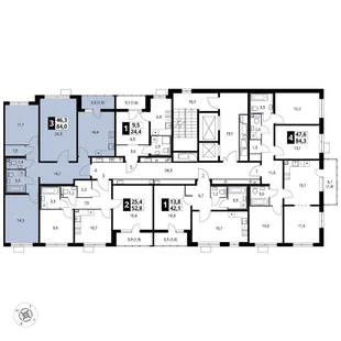 Квартира 3-комн. квартира, 84.1 м² ЖК «Южная Битца» Фото 2 Квартира 3-комн. квартира, 84.1 м² ЖК «Южная Битца» Фото 2