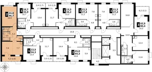Квартира 2-комн. квартира, 46.7 м² ЖК «1-й Саларьевский» Фото 2 Квартира 2-комн. квартира, 46.7 м² ЖК «1-й Саларьевский» Фото 2