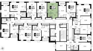 Квартира Студия, 22 м² ЖК «1-й Химкинский» Фото 2 Квартира Студия, 22 м² ЖК «1-й Химкинский» Фото 2
