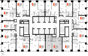 Квартира 2-комн. квартира, 57.8 м² ЖК «Amber Сity» Фото 2