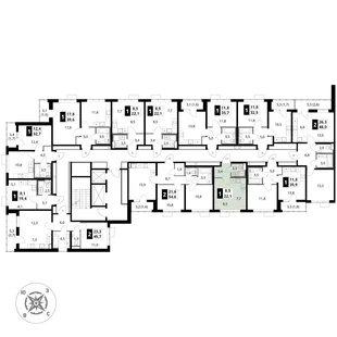 Квартира Студия, 22.1 м² ЖК «1-й Шереметьевский» Фото 2 Квартира Студия, 22.1 м² ЖК «1-й Шереметьевский» Фото 2
