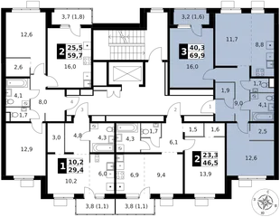 Квартира 3-комн. квартира, 69.9 м² ЖК «1-й Ясеневский» Фото 2 Квартира 3-комн. квартира, 69.9 м² ЖК «1-й Ясеневский» Фото 2