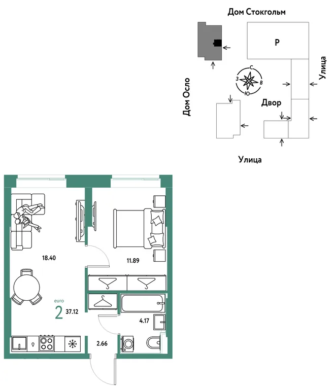Планировка 2-комн. квартира, 37.12 м² ЖК «Европейский берег 2.0» Планировка 2-комн. квартира, 37.12 м² ЖК «Европейский берег 2.0»
