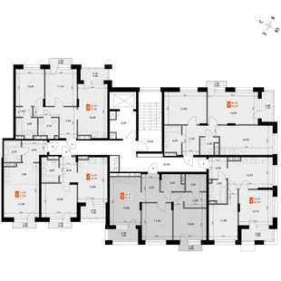 Квартира 2-комн. квартира, 56.9 м² ЖК «ФоРест» Фото 2 Квартира 2-комн. квартира, 56.9 м² ЖК «ФоРест» Фото 2