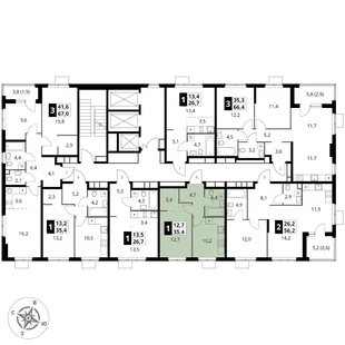 Квартира 1-комн. квартира, 35.4 м² ЖК «1-й Измайловский» Фото 2