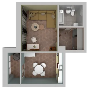 Квартира 1-комн. квартира, 38.95 м² ЖК «Город природы» Фото 1 Квартира 1-комн. квартира, 38.95 м² ЖК «Город природы» Фото 1