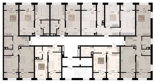 Квартира 1-комн. квартира, 43.6 м² ЖК «Хозяин морей» Фото 1