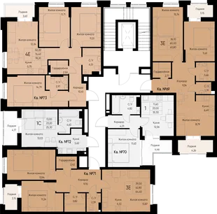 Квартира 3-комн. квартира, 65.9 м² ЖК «Васильевский остров» Фото 1 Квартира 3-комн. квартира, 65.9 м² ЖК «Васильевский остров» Фото 1