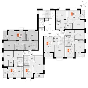 Квартира 3-комн. квартира, 60.6 м² ЖК «ФоРест» Фото 2 Квартира 3-комн. квартира, 60.6 м² ЖК «ФоРест» Фото 2