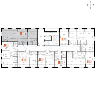 Квартира 3-комн. квартира, 78.1 м² ЖК «Фриссон» Фото 2 Квартира 3-комн. квартира, 78.1 м² ЖК «Фриссон» Фото 2