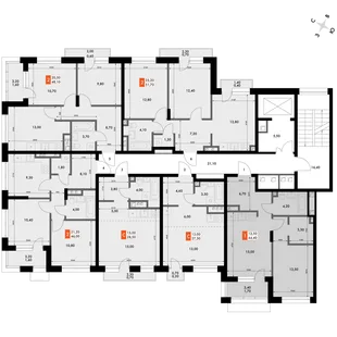 Квартира 1-комн. квартира, 44.4 м² ЖК «ФоРест» Фото 2 Квартира 1-комн. квартира, 44.4 м² ЖК «ФоРест» Фото 2