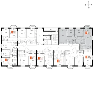 Квартира 4-комн. квартира, 96.7 м² ЖК «Фриссон» Фото 2 Квартира 4-комн. квартира, 96.7 м² ЖК «Фриссон» Фото 2