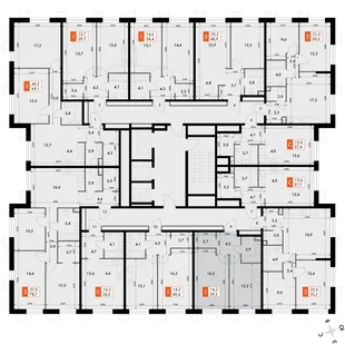 Квартира 1-комн. квартира, 39.3 м² ЖК «Флагман» Фото 2 Квартира 1-комн. квартира, 39.3 м² ЖК «Флагман» Фото 2