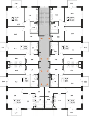 Квартира 1-комн. квартира, 38.1 м² ЖК «Кубики» Фото 1
