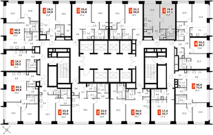 Квартира 2-комн. квартира, 47.1 м² ЖК «Amber Сity» Фото 2 Квартира 2-комн. квартира, 47.1 м² ЖК «Amber Сity» Фото 2