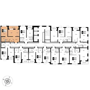 Квартира 2-комн. квартира, 48.2 м² ЖК «1-й Донской» Фото 2 Квартира 2-комн. квартира, 48.2 м² ЖК «1-й Донской» Фото 2