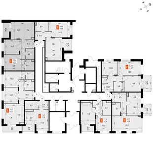 Квартира 3-комн. квартира, 61.7 м² ЖК «ФоРест» Фото 2 Квартира 3-комн. квартира, 61.7 м² ЖК «ФоРест» Фото 2