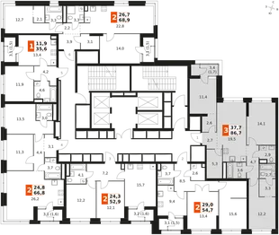 Квартира 3-комн. квартира, 86.7 м² ЖК «Sky Garden» Фото 2 Квартира 3-комн. квартира, 86.7 м² ЖК «Sky Garden» Фото 2