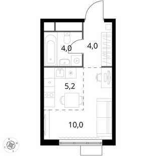 Квартира Студия, 23.2 м² ЖК «1-й Химкинский» Фото 1 Квартира Студия, 23.2 м² ЖК «1-й Химкинский» Фото 1