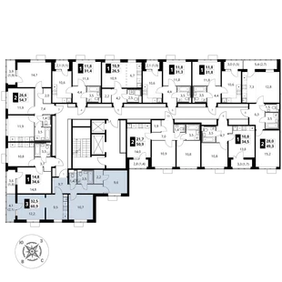 Квартира 3-комн. квартира, 60.9 м² ЖК «1-й Шереметьевский» Фото 2 Квартира 3-комн. квартира, 60.9 м² ЖК «1-й Шереметьевский» Фото 2