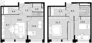 Квартира 4-комн. квартира, 97.5 м² ЖК «Sydney City» Фото 1 Квартира 4-комн. квартира, 97.5 м² ЖК «Sydney City» Фото 1